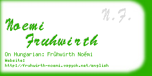 noemi fruhwirth business card