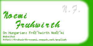 noemi fruhwirth business card